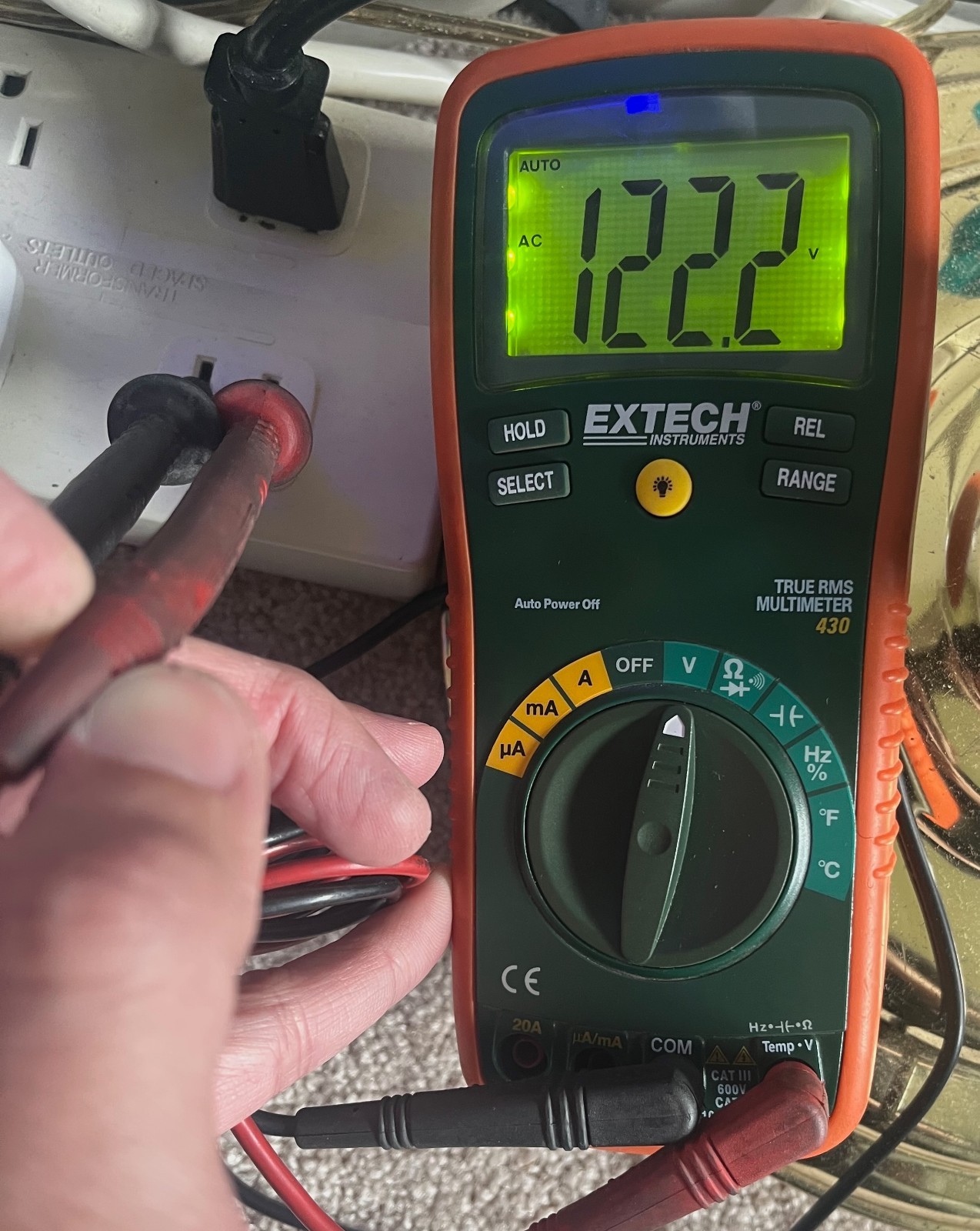 Extech 430 True RMS Digital Multimeter w/TL809 Test Lead Set in 2 Soft Cases