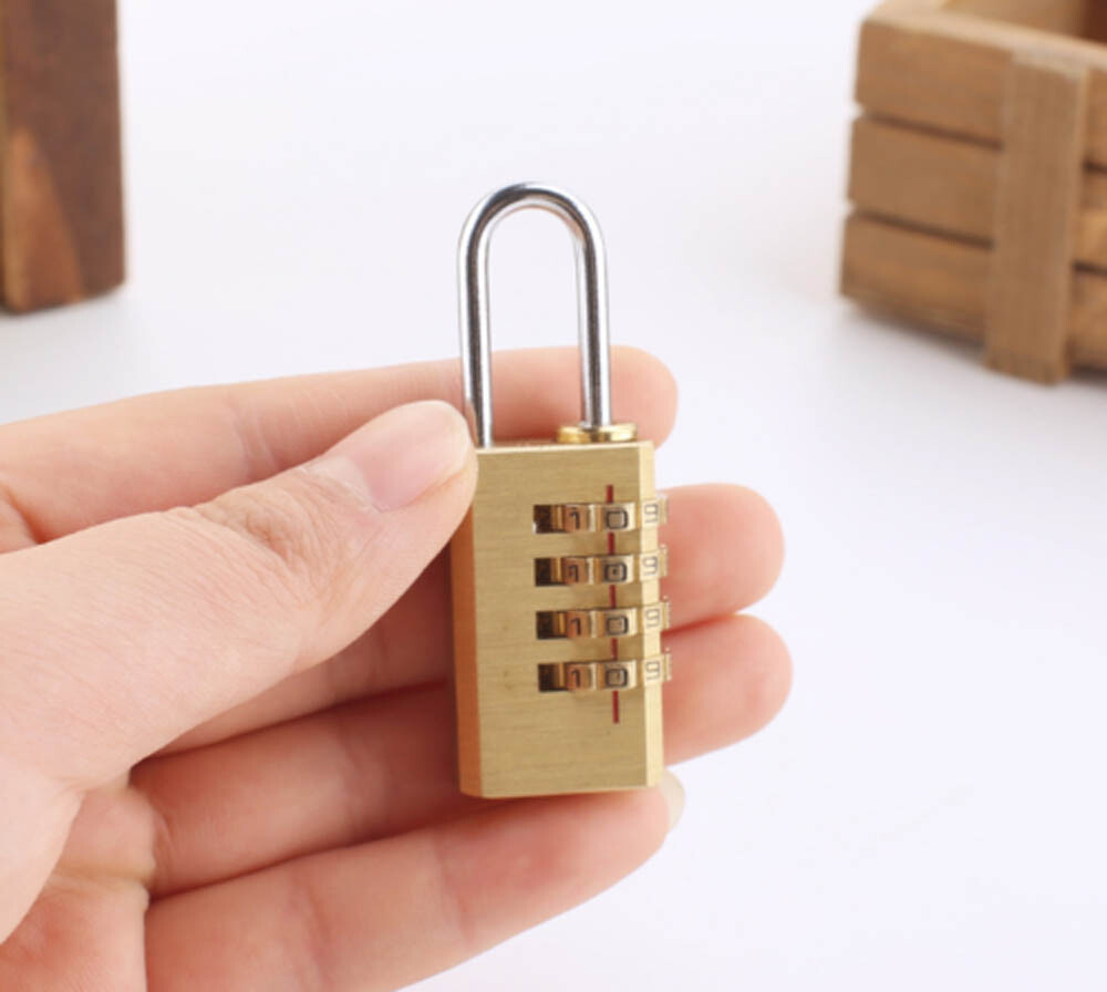 2X Mini Digits Number Padlock Brass Combination Lock Password Lock Password Code