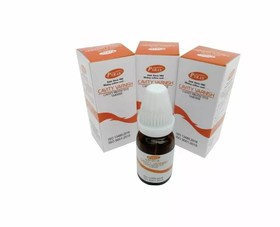 3 x Pyrax Cavity Varnish for Treatment of Teeth Hyperesthesia Bottle of 15 ml fs