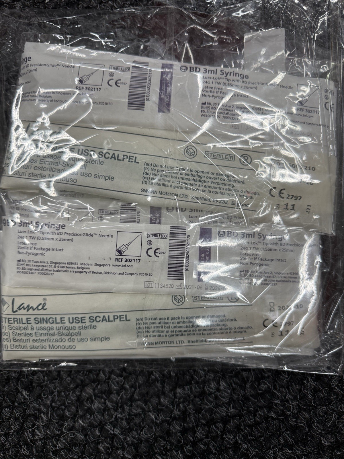 Bioteque Silicone Word/Bartholin Catheter w/ Sytinge and Scalpel Pack of 6 Sets