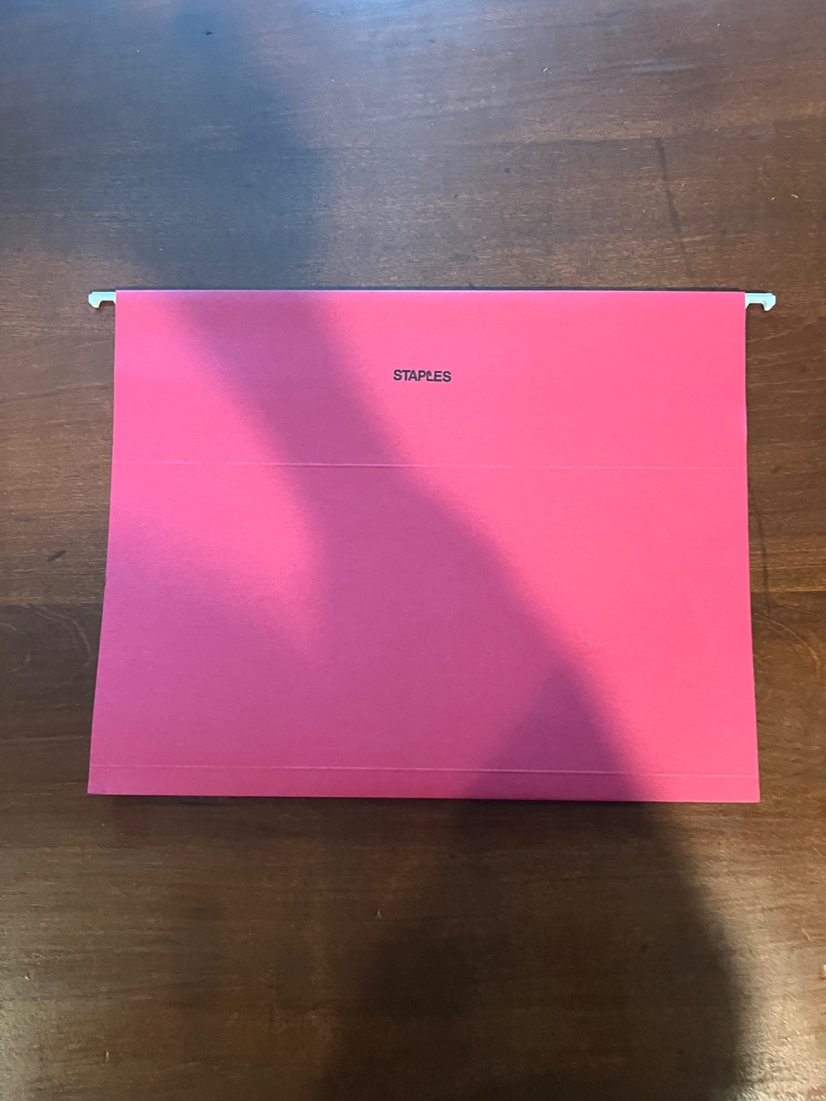 Staples Red Hanging File Folders 81/2 X 10 14 count with clear tabs