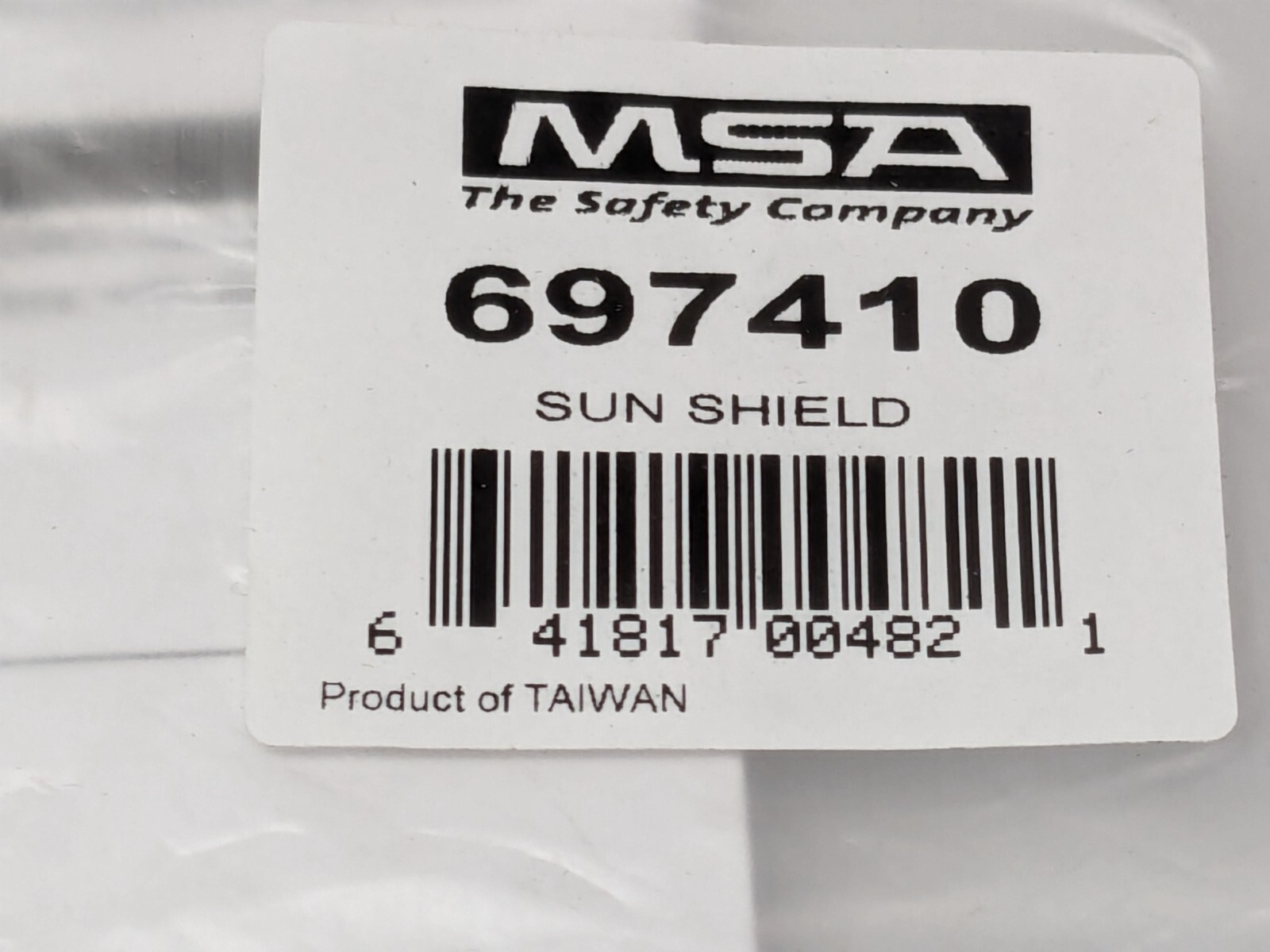 MSA Sun Shield for V-Gard & Topgard Full-Brim Hard Hats *SHIELD ONLY* 697410