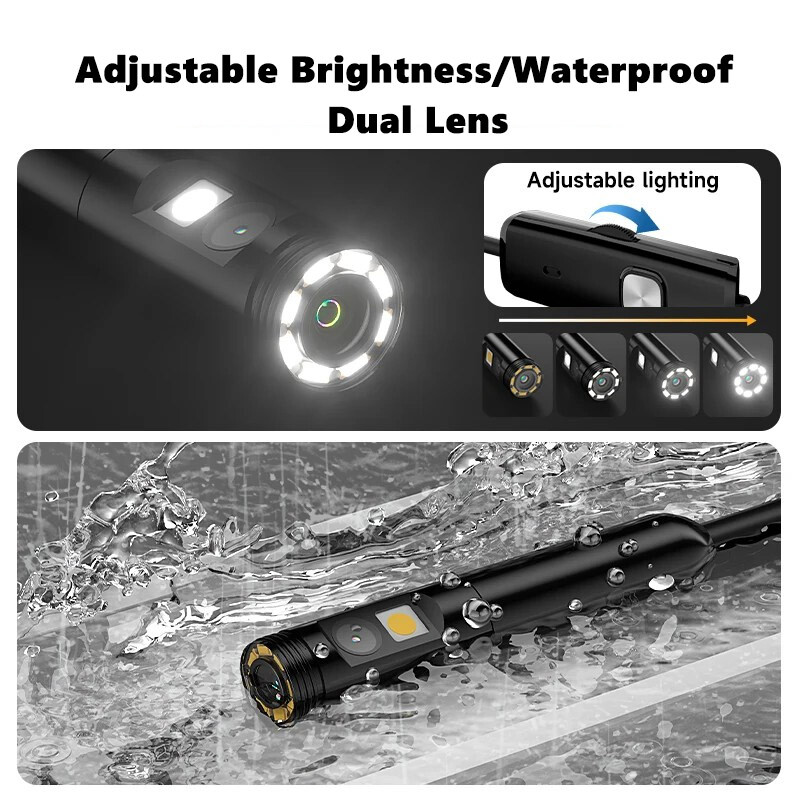 Pipe Inspection Camera Endoscope Video Sewer Drain Waterproof for iPhone Samsung