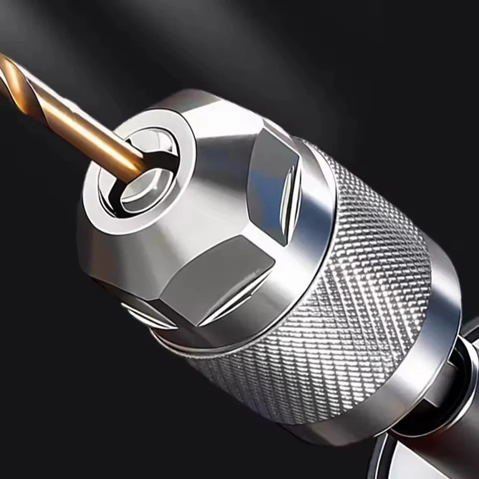 1/4″ Hex Shank Keyless Drill Chuck Adapter Quick Change Converter 0.3mm-6.5mm
