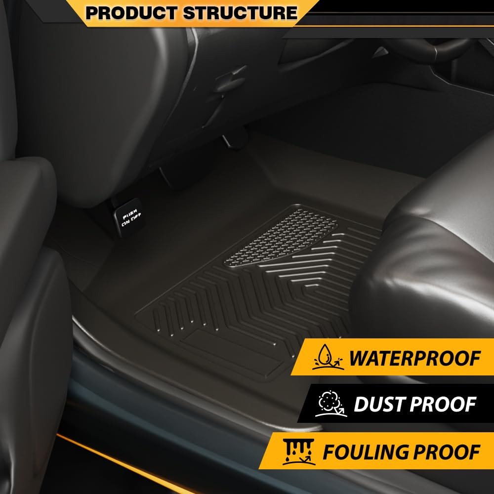 TPE Floor Mats for Jeep Wrangler JK 2013-2018 Unlimited 4Dr (Not JL/4XE) 3PCS