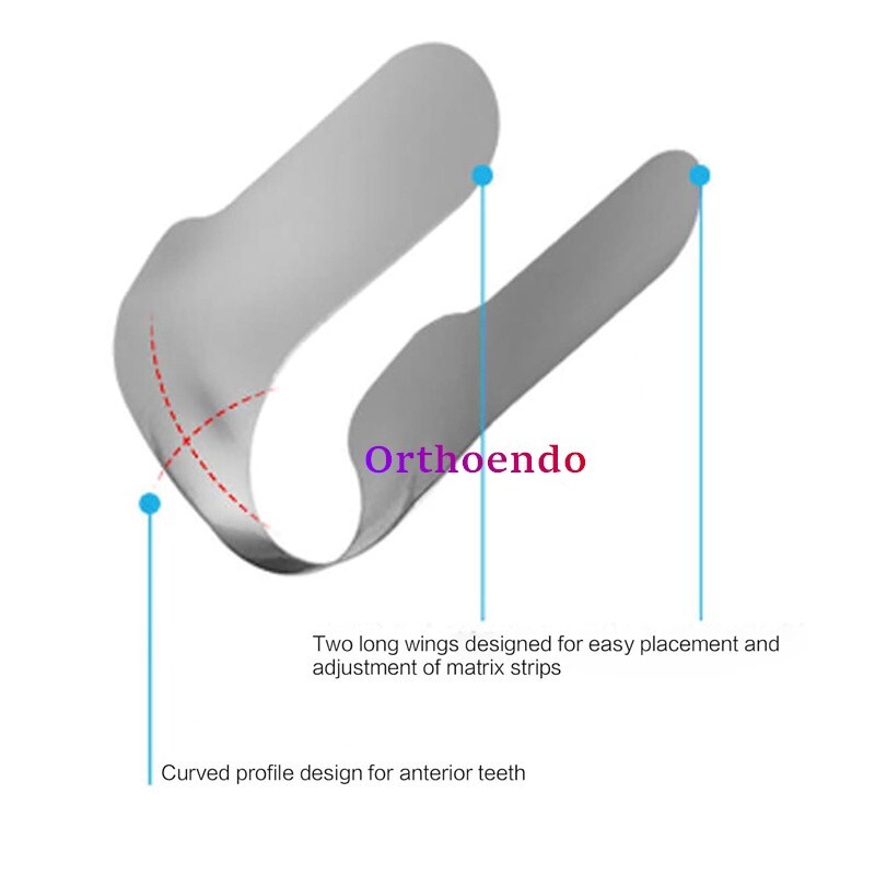 Dental Contoured Anterior Matrix Bands Resin Restoration Blue Strip Twin Matrice