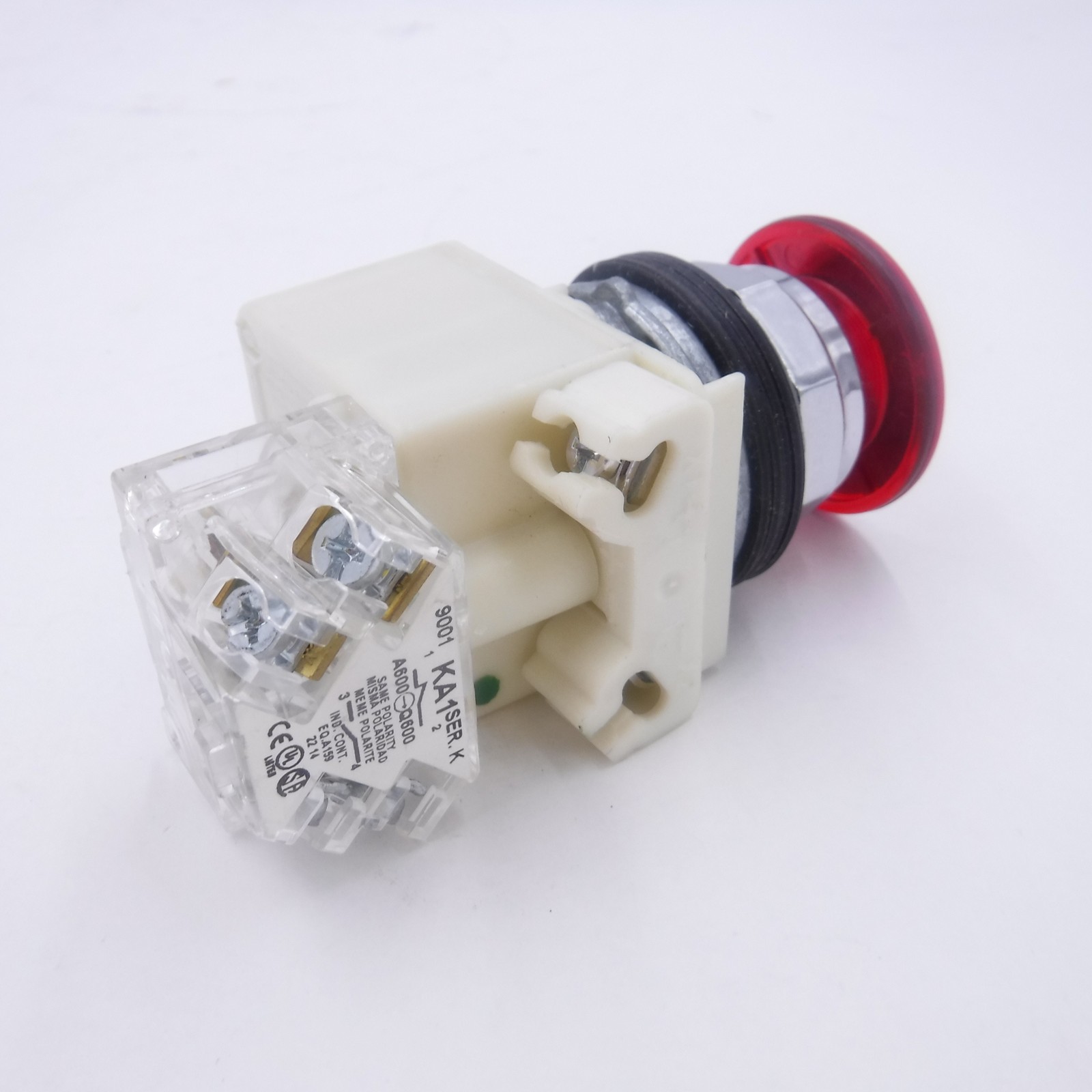 Schneider Electric 9001KR9P38LRRH13 Illuminated Pushbutton 30mm 1NO-1NC Push/Pul