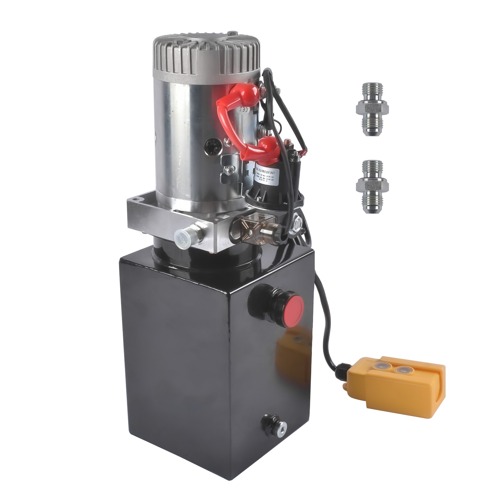 6 Quart Single Acting Hydraulic Pump Dump Trailer Power Unit 12V DC 3200 PSI NEW