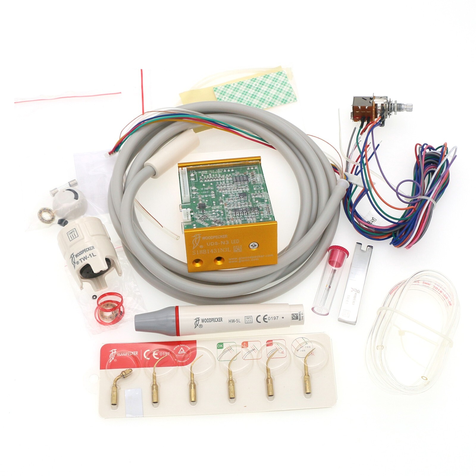 US Woodpecker Dental Ultrasonic Piezo Scaler Built in UDS-N2/3 LED Handpiece EMS