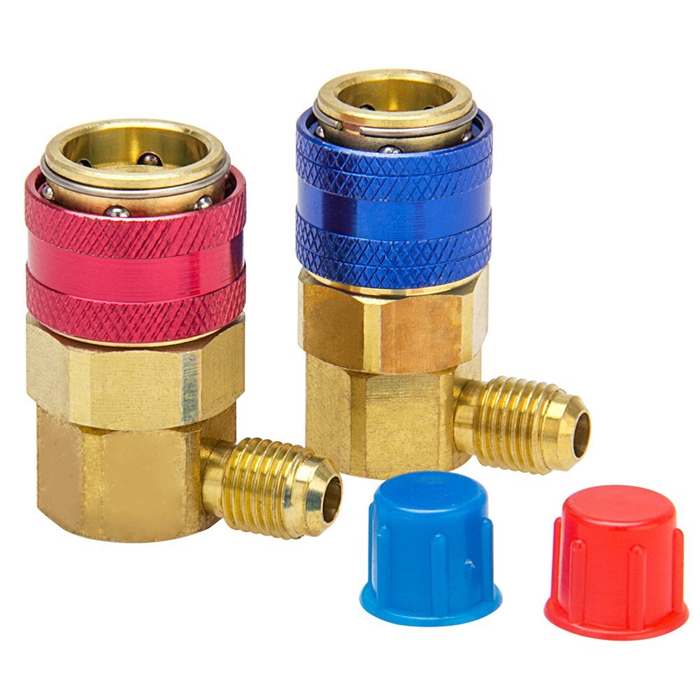 For Car AC Gauge AC High & Low Side Quick Connector Adapter Fitting Coupler Kit