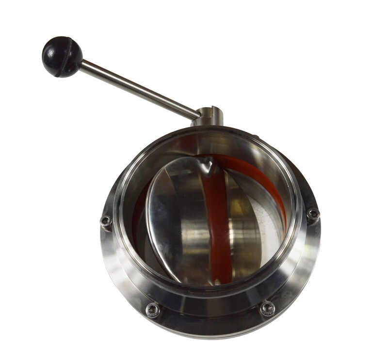 Sanitary Butterfly Valve 6Inch Tri Clamp Clover Tri Clamp Valve with Pull Handle