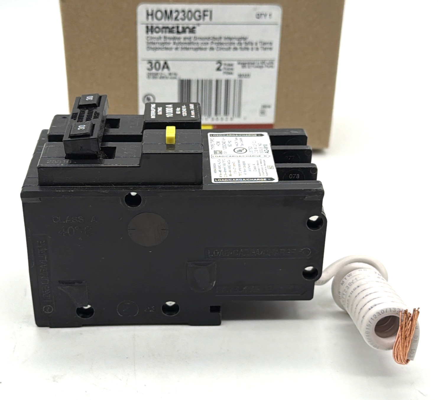 🔥 Square D Homeline HOM230GFI HOM230GFIC 30A 2-Pole GFCI Ground Fault 120/240V