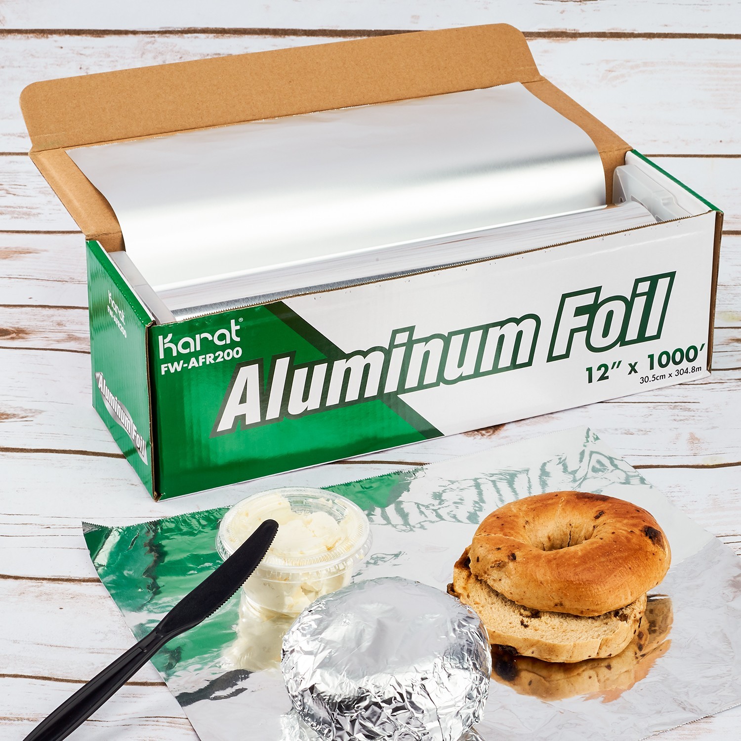 Karat 12″ x 1000′ Standard Aluminum Foil Roll – 1 roll, FW-AFR200