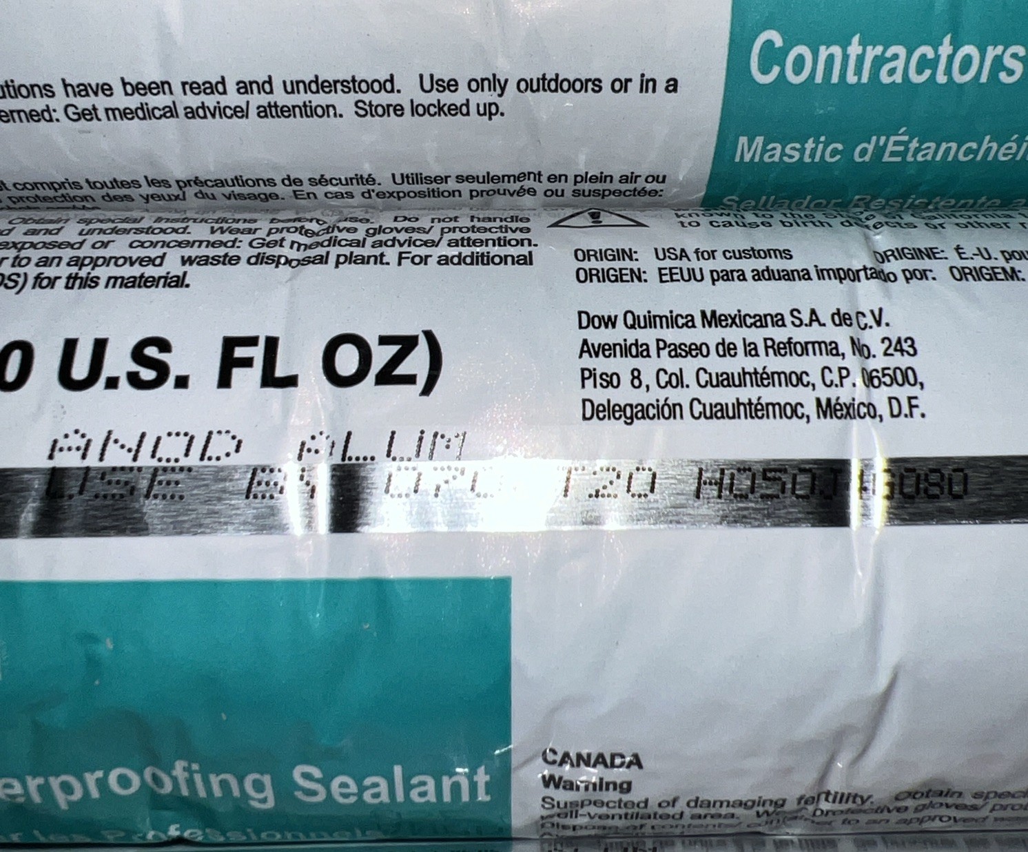 Dowsil Contractors Weatherproof Sealant, Lot Of 5, 20 Oz Sausage, NEW/SEALED