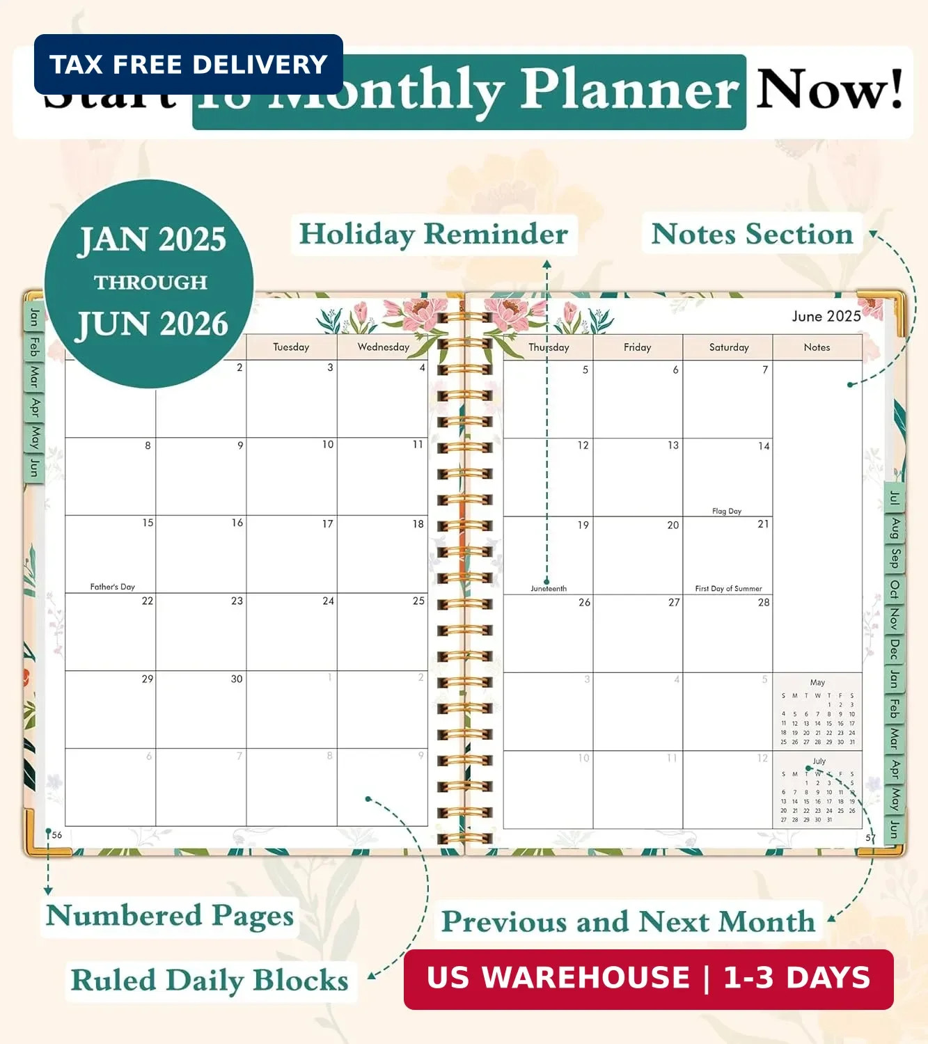 2026 Appointment Book, Hardcover Planner 12 Months Weekly and Monthly (January 2
