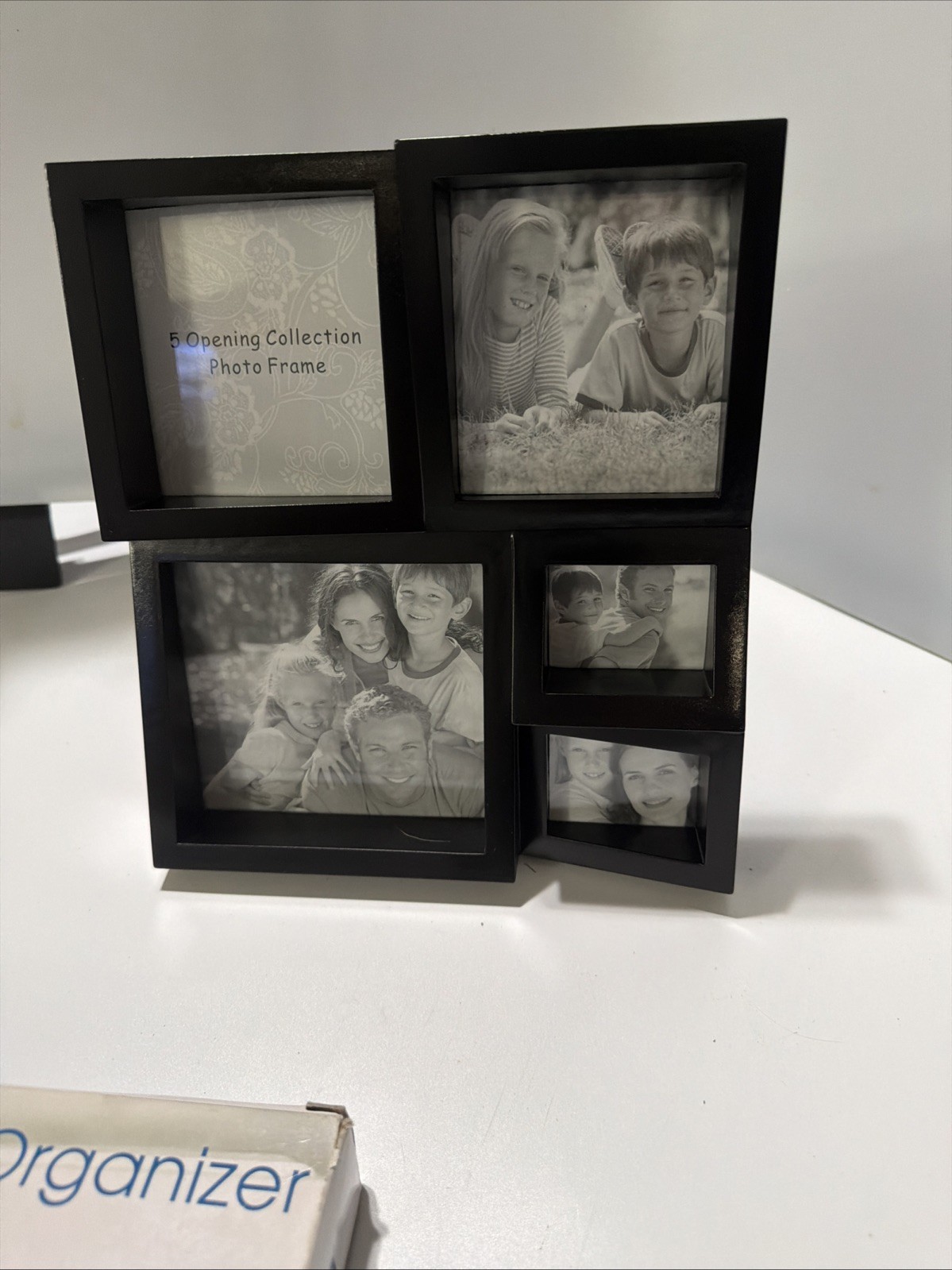 Wooden Desktop Organizer 5 Photo Frame 8.75 In X 7.75 In