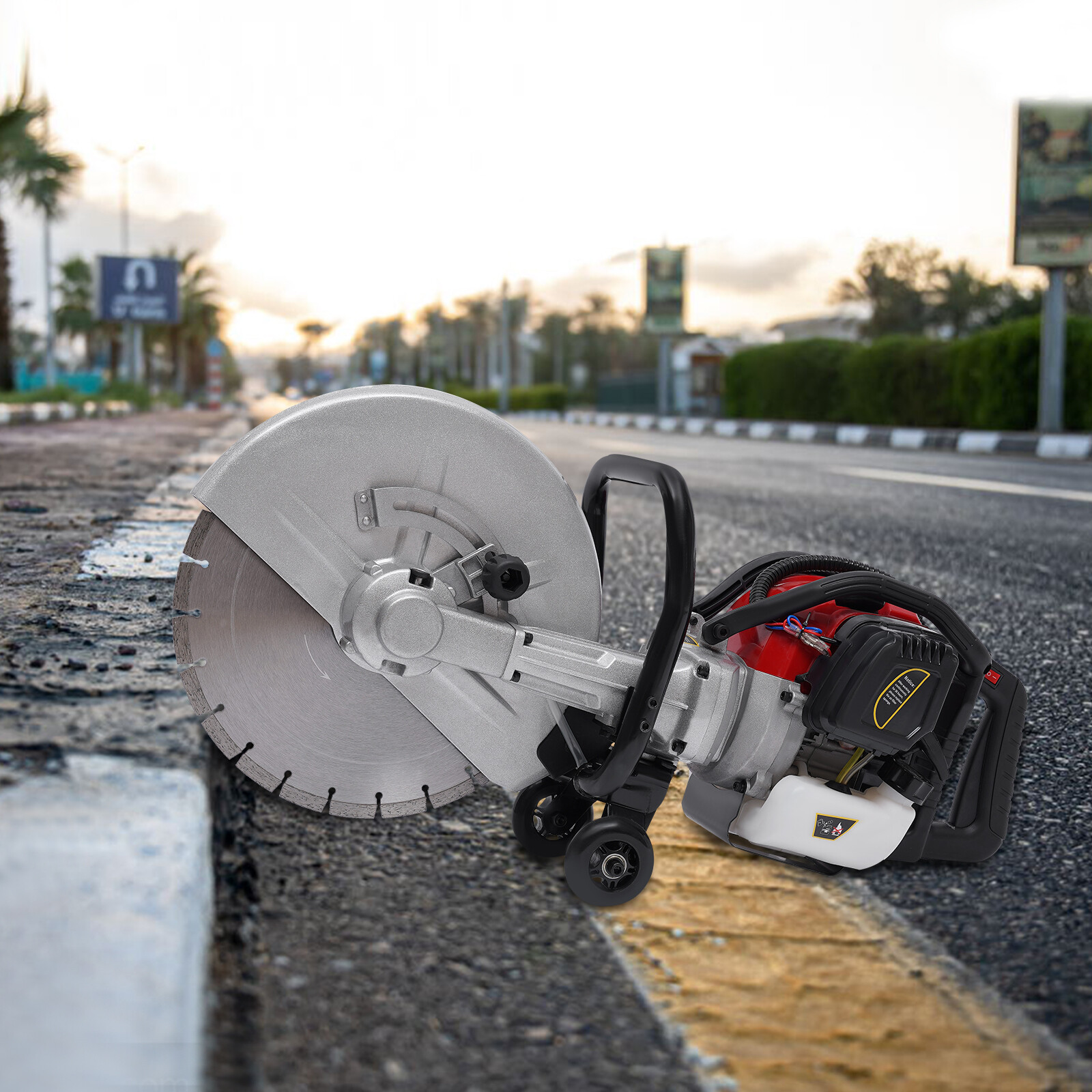 52CC Gas Power 2-Stroke Cement Wet Dry Masonry Concrete Cut Off Saw Blade 350mm