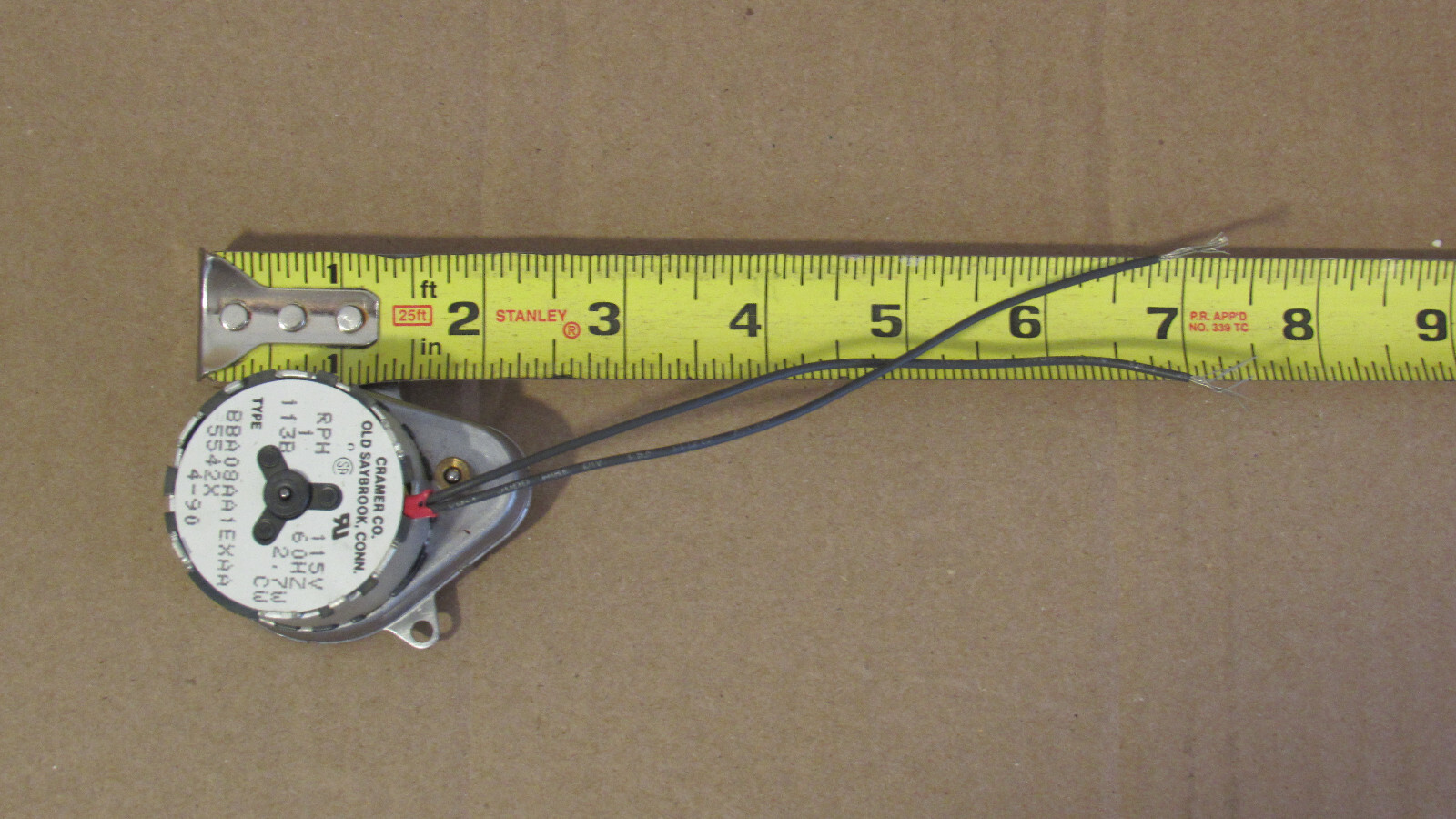 New Cramer 1 RPH ~113B~ Synchronous Motor 115V AC 60HZ 2.7W CW NOS Clock~Timer