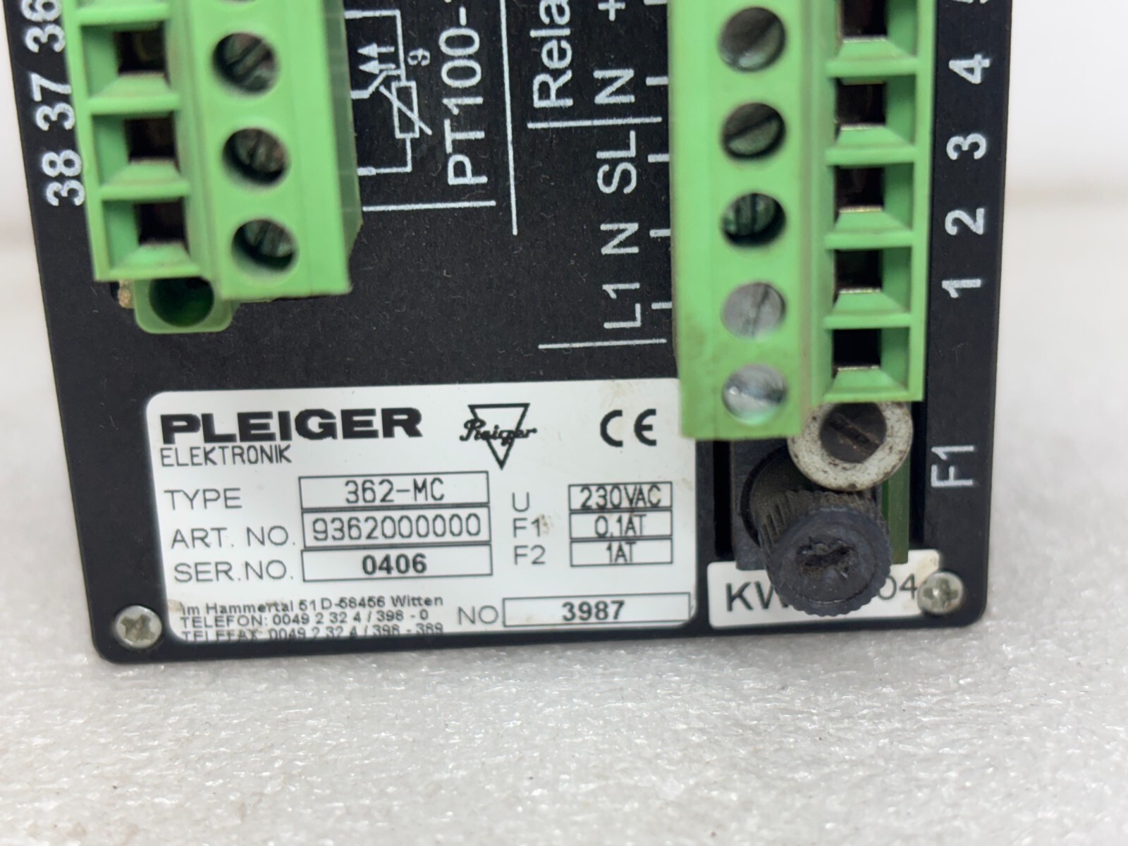 PLEIGER ELEKTRONIK 362-MC MULTI FUNCTION CONTROLLER 9362000000