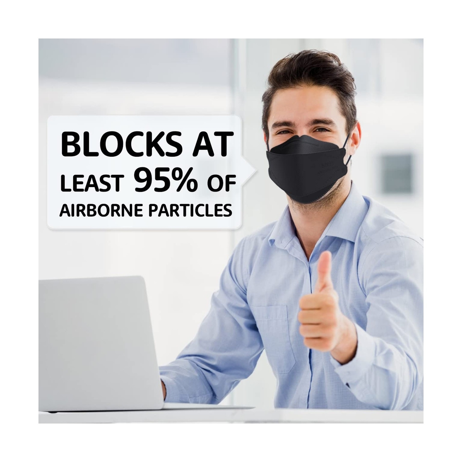 LEVENIS KN95 Face Masks 50 Pack, Breathable Comfortable and Disposable KN95 M…