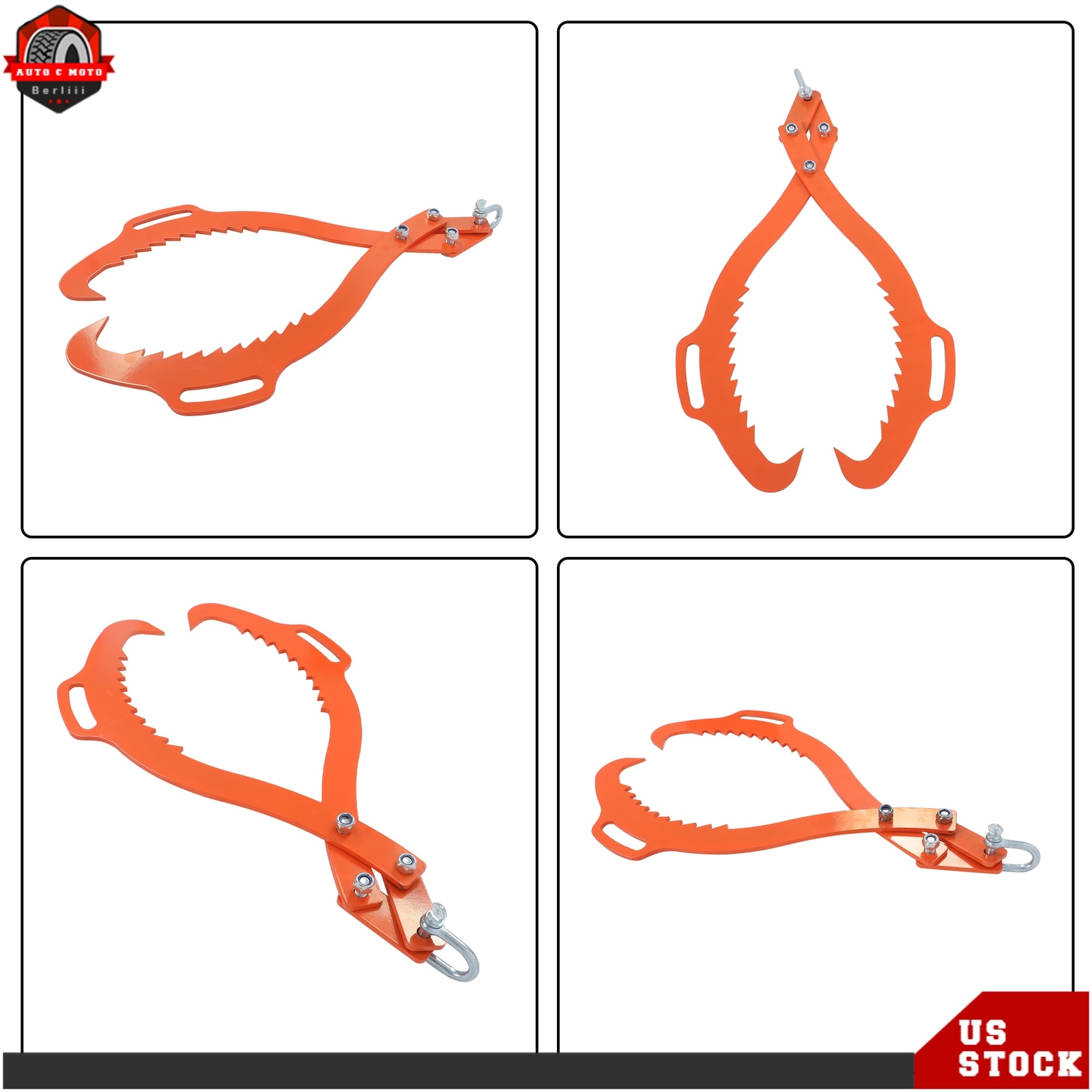 2 Claw Timber Log Lifting Tongs 18″ 28″ 30″ 32″ Heavy Duty Claw Hook