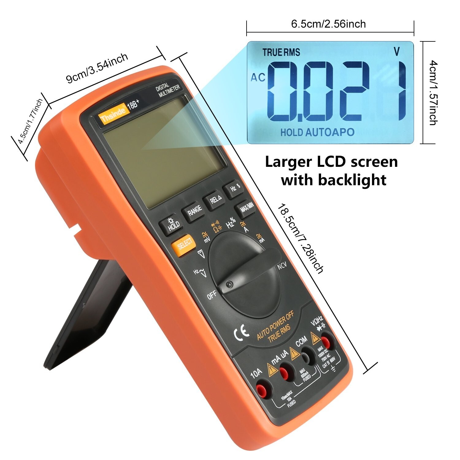 Auto Ranging Digital Multimeter – TRMS 6000 with Voltage Alert & Test Leads