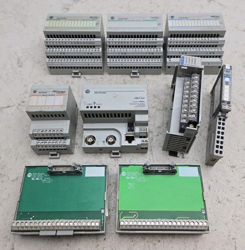 Mixed Lot of Allen Bradley Output Modules Redundant Adapter Interface Modules