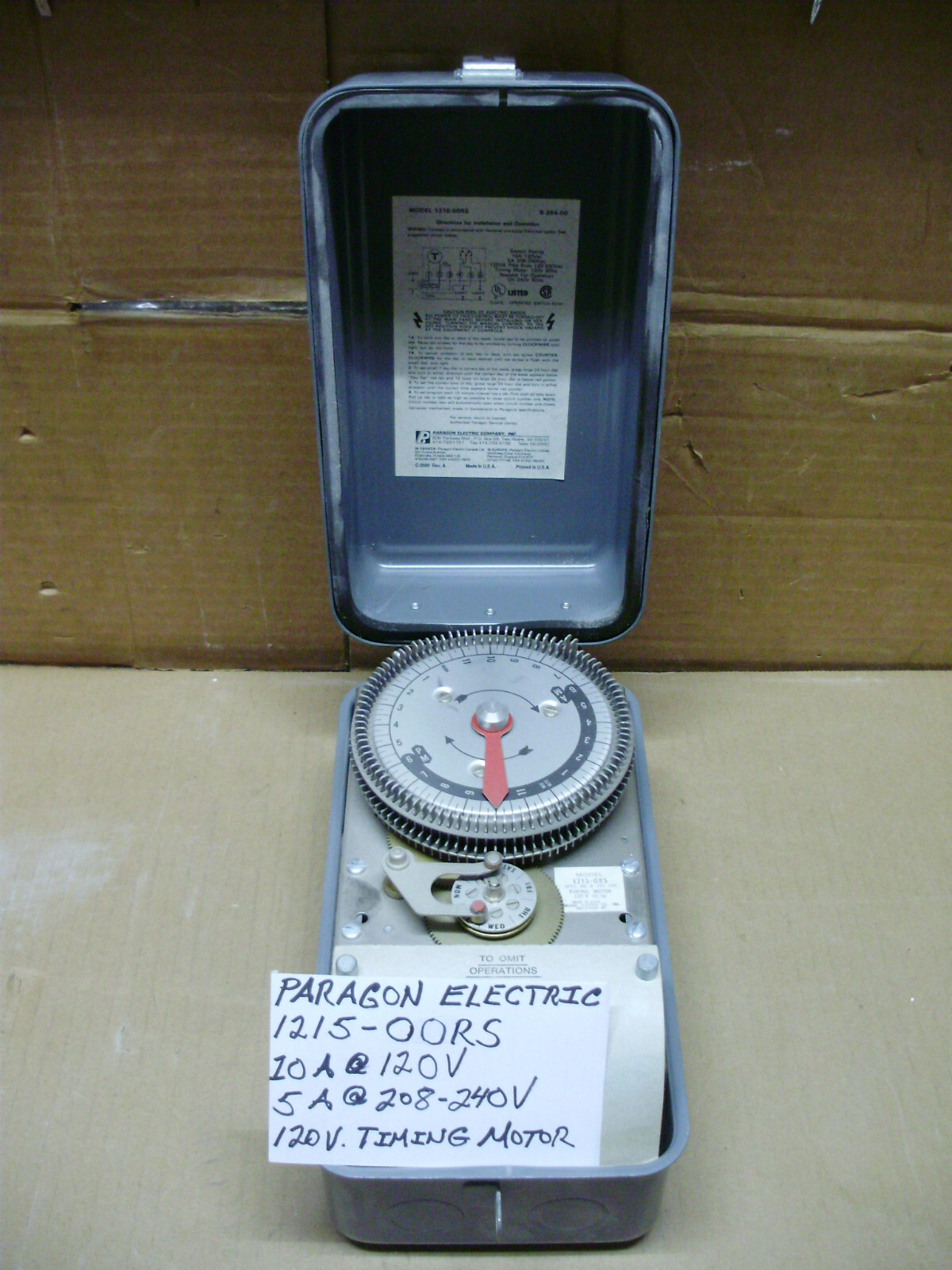 ATC & Paragon Electric Timers, 0 -15 min / 240 Volt, 0-30 min /120 Volt, 24 Hour