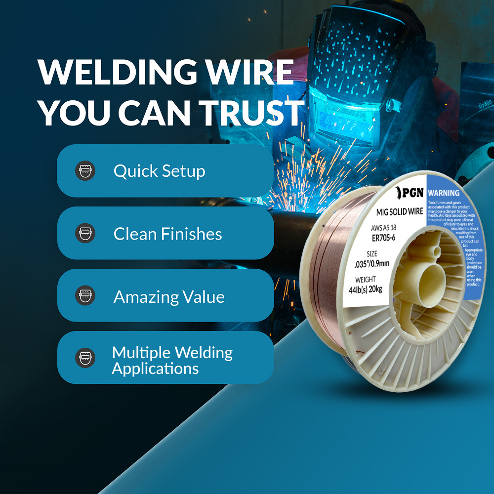 (24 x 44-Lb Spools) ER70S-6 .035″ (0.9 mm) Mild Steel MIG Welding Wire