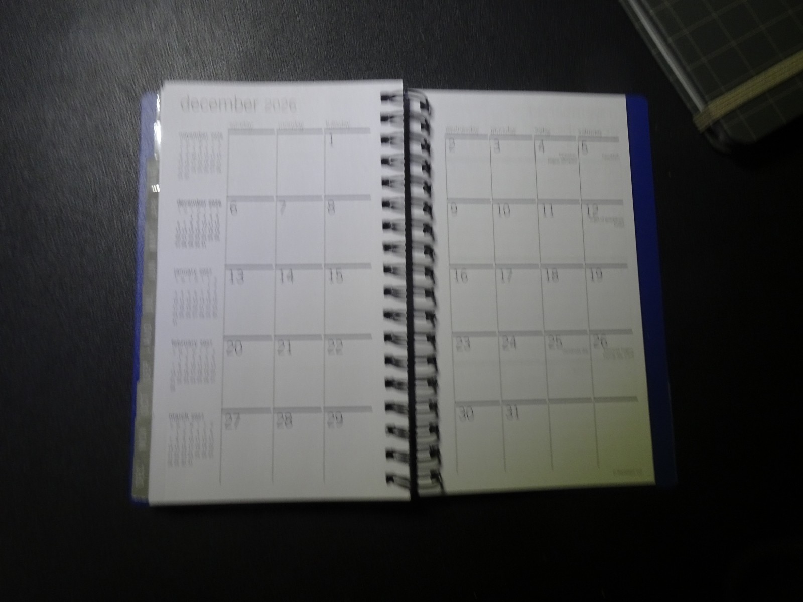 PlanAhead Home Office Monthly Weekly Blue Planner Jul25 – Dec26, 4″ x 6.25″