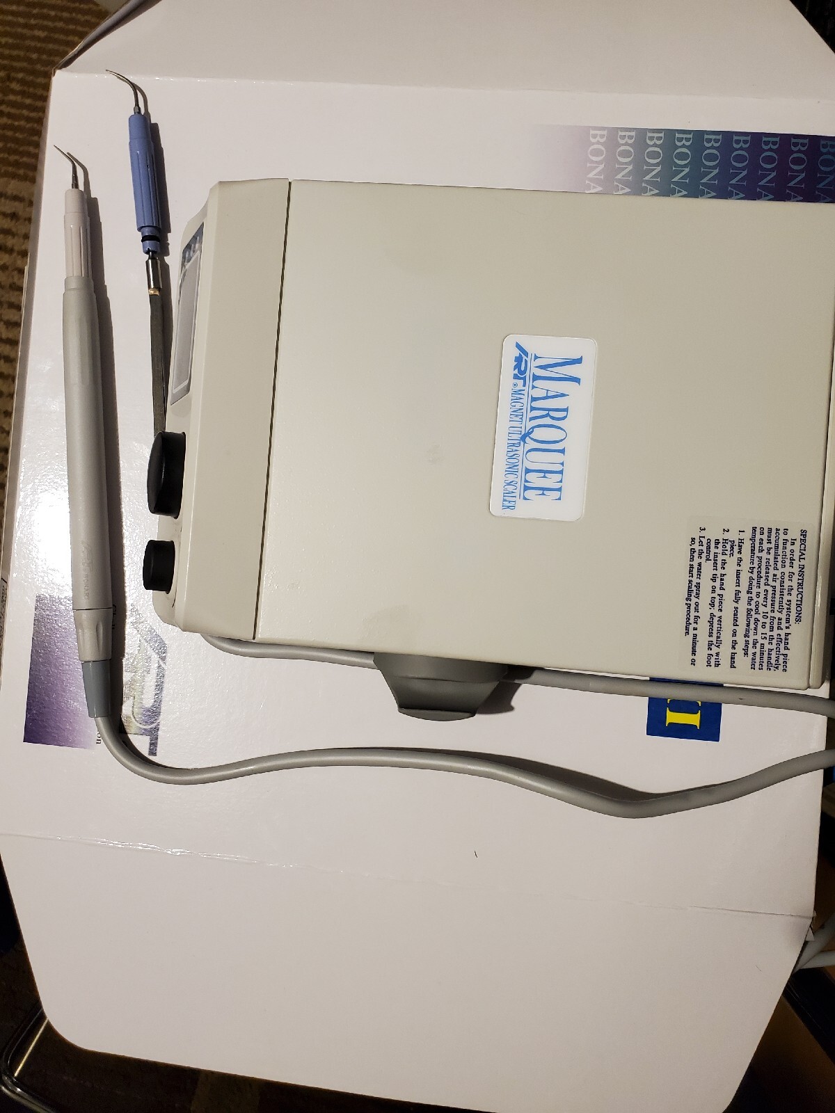 Dental ultra sonic scaler BonArt M3II 25K,With Two Scaling Inserts. 1 Years Wty