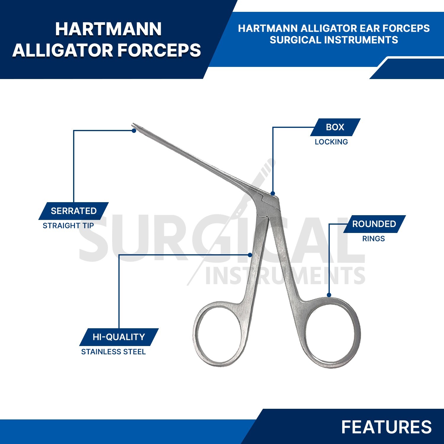 Alligator Forceps 3.5″ Surgical Veterinary Instruments Stainless German Grade