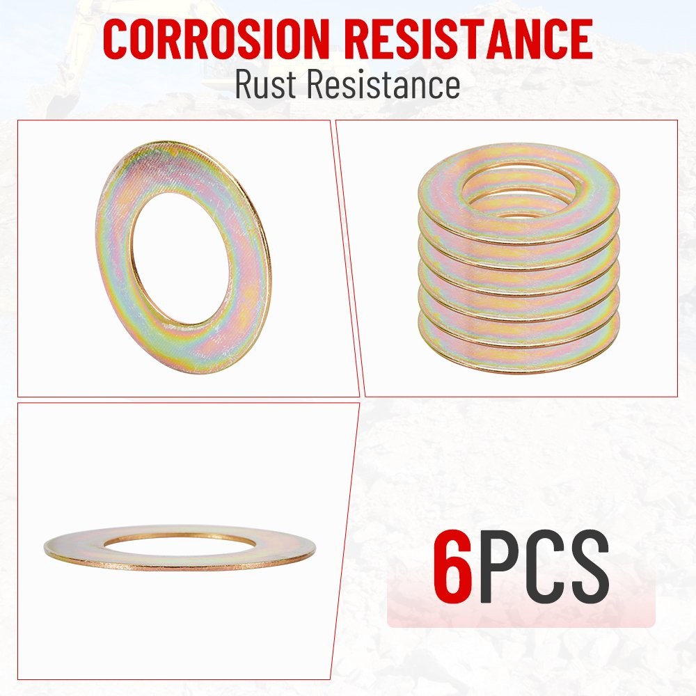High Quality Excavator Bucket Pin Shims Spacer Washer 45 Mm X80 Mm X2 Mm 6Pcs