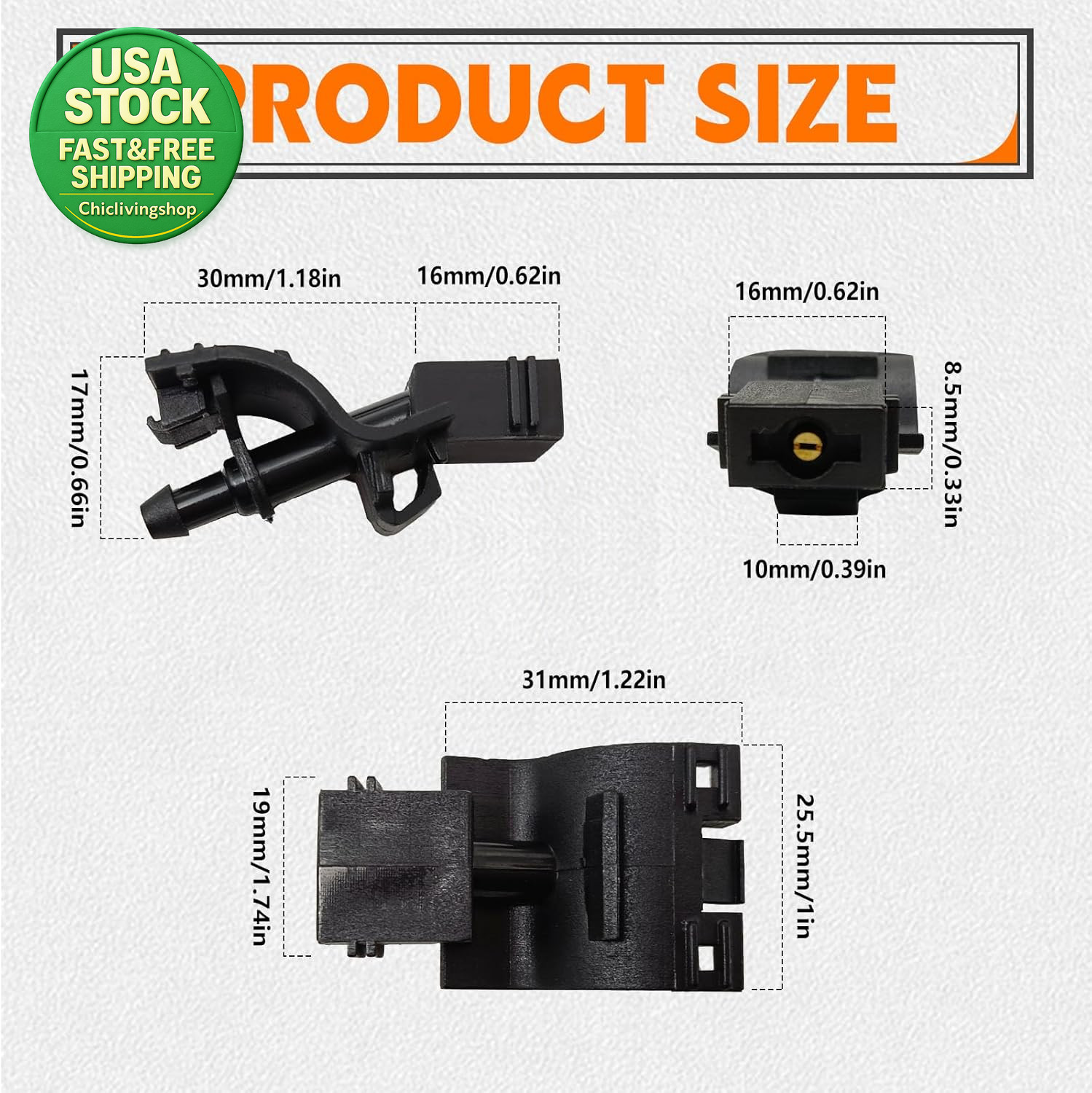Windshield Washer Nozzles Kit for Toyota Lexus Pack of 2 Compatible Vehicles