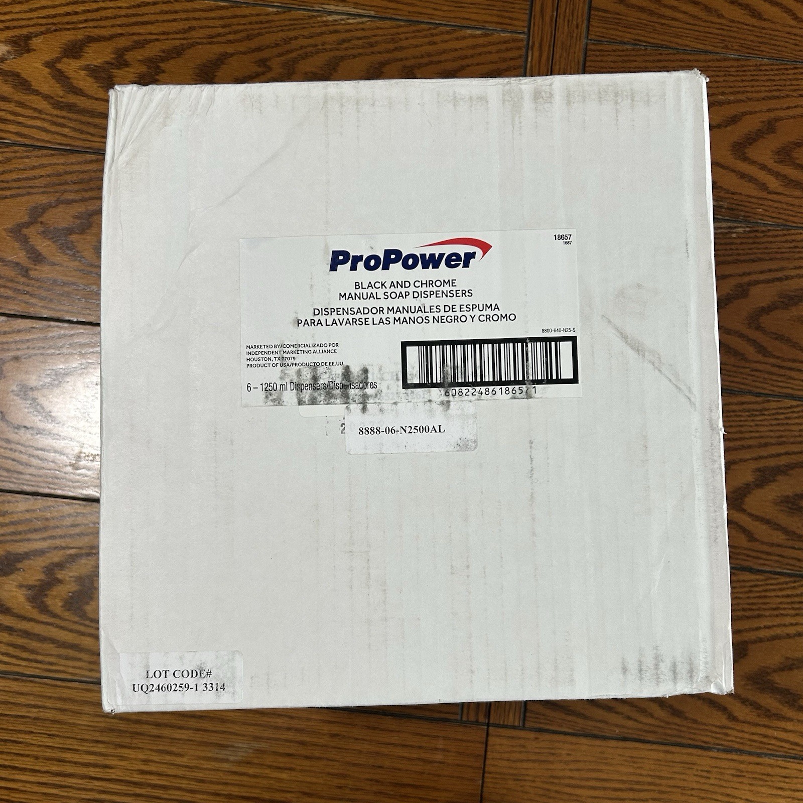 ProPower Manual Soap Dispenser 6-1250mL Black And Chrome Box Of 6 NEW Open Box