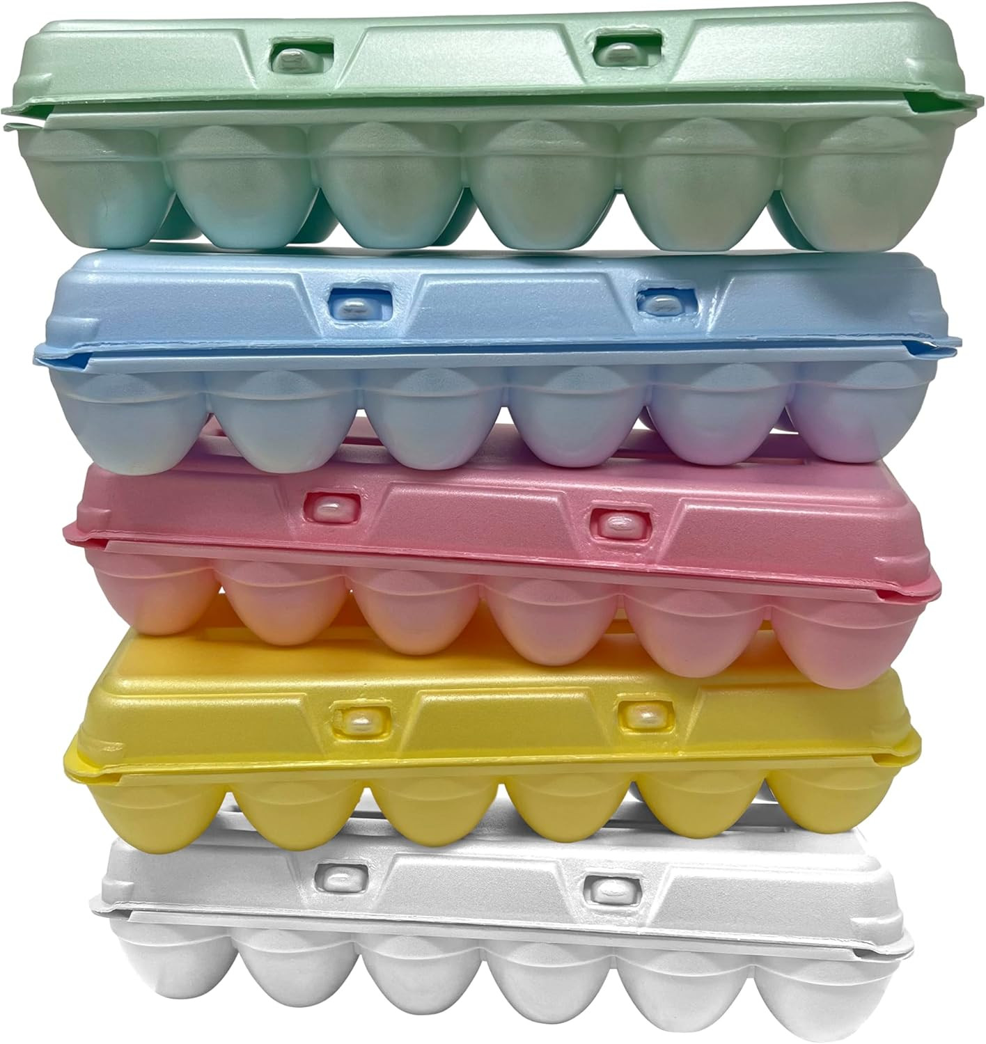 Foam Egg Cartons for Chicken Eggs Holds 1 Dozen Eggs (Assorted, 15Pk)