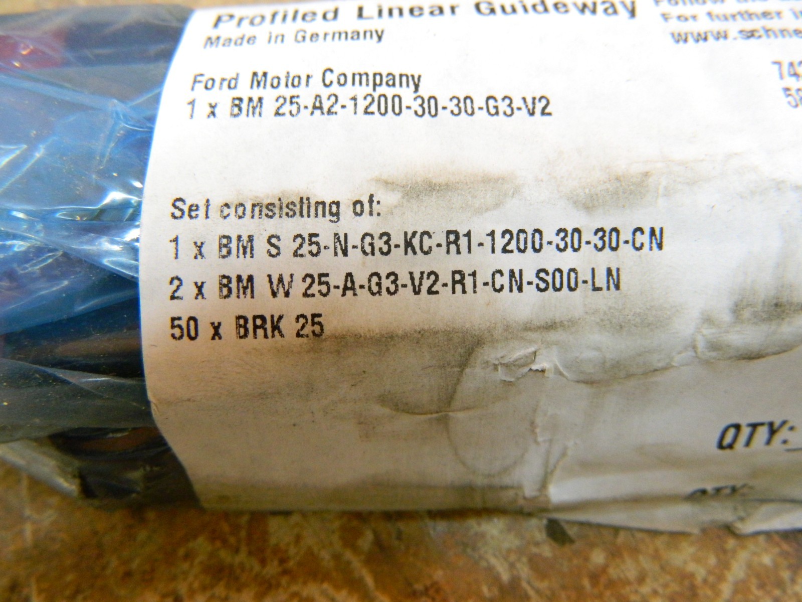 SCHNEEBERGERF BMS25-N-G3-KC-R1-1200-30-30-CN 2 Bearing Blocks 1 Rails 1200 MM