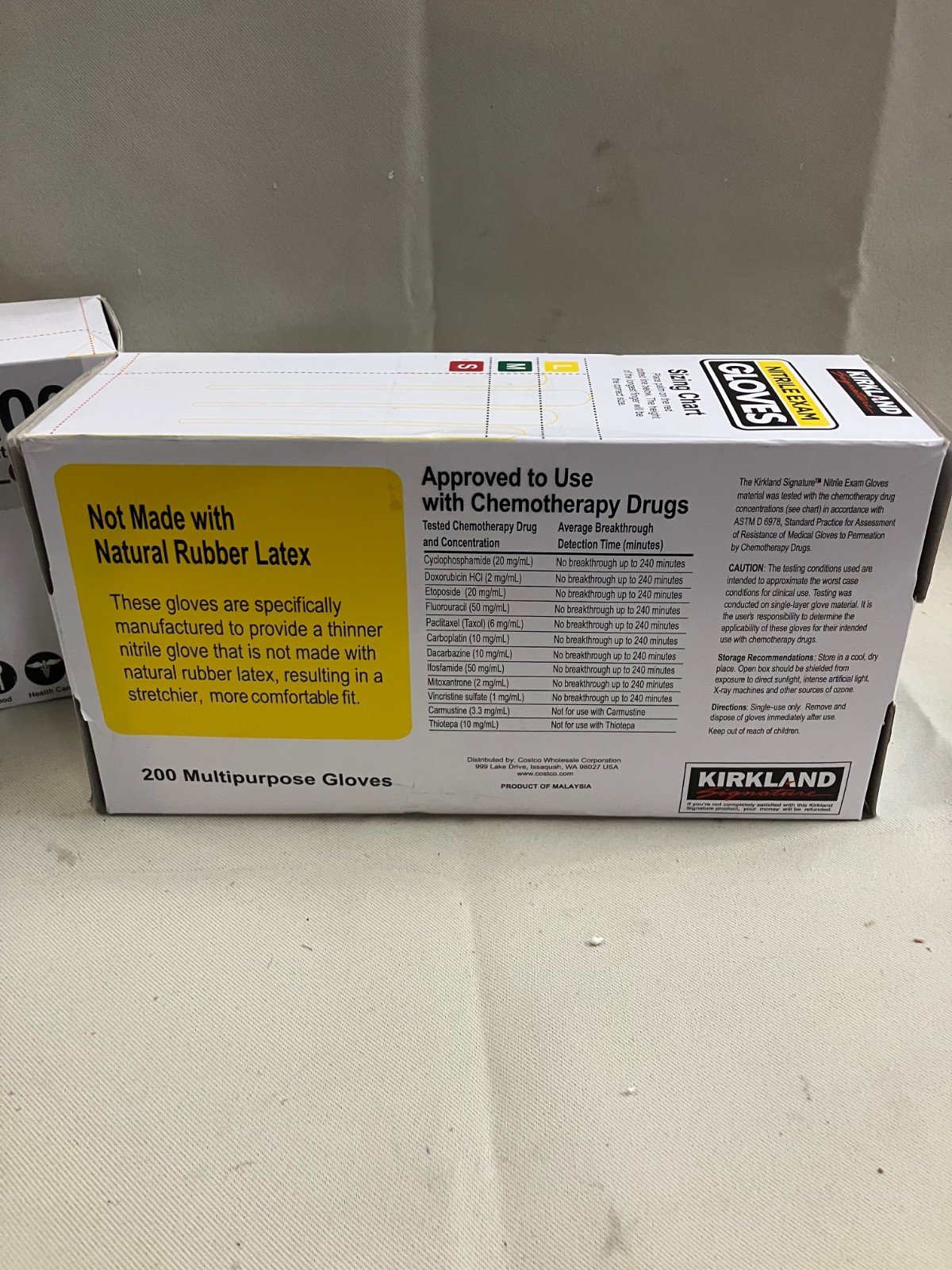 Kirkland Signature Nitrile Exam Gloves,
