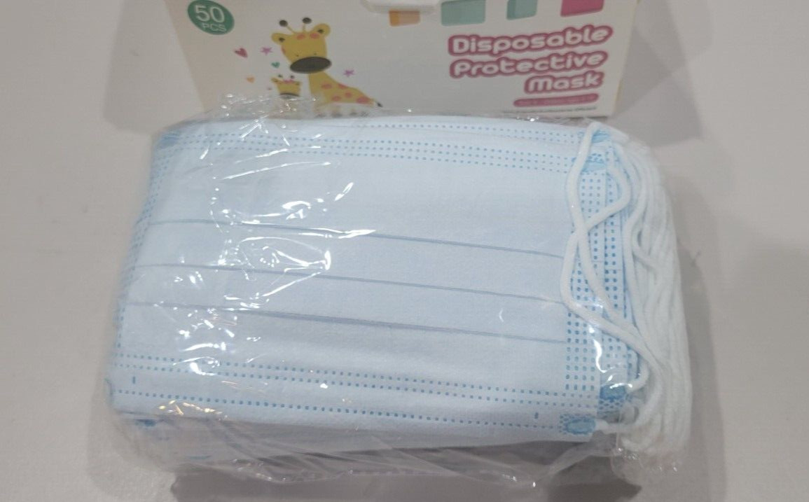 150 PCS Disposable Face Mask Non Medical Surgical 3 Ply Ear loop Blue Mask child