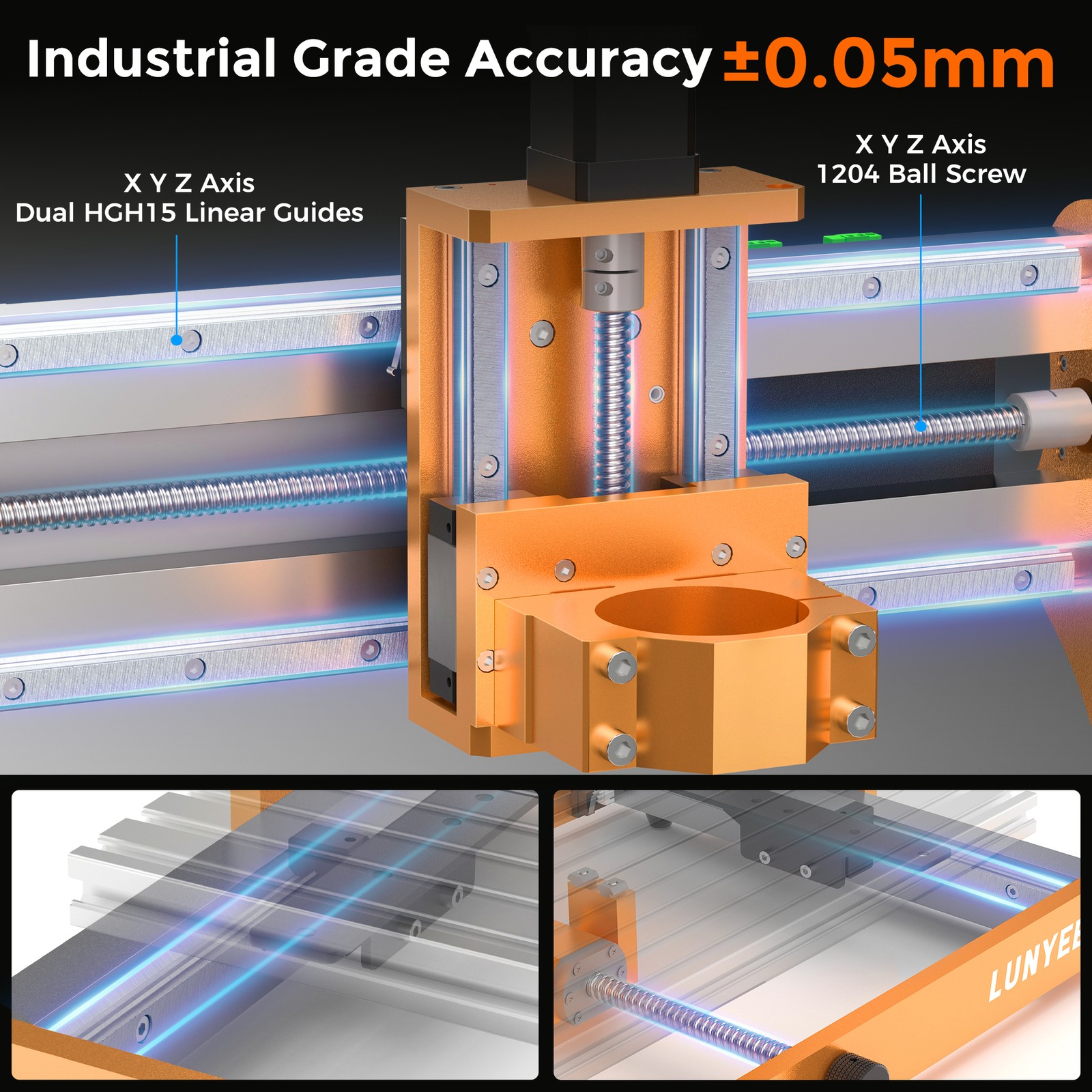 Lunyee 3020 Nova CNC Router Machine for Engraving with 710W Trim Router Spindle