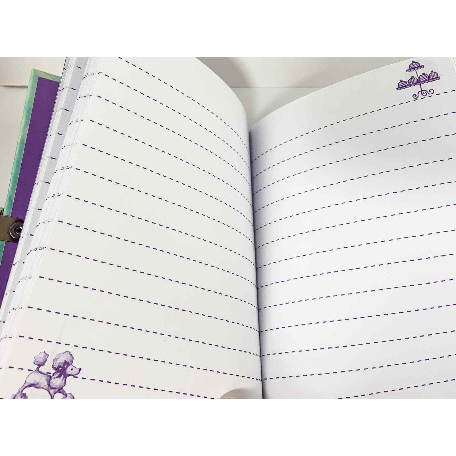 Diary/ Journal with Lock & Keys – Parisian Girl with Balloons – Blank, New