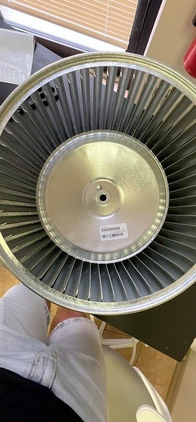 OEM Carrier HVAC LA22ZA120 Blower Wheel, 11.93″ x 11.93″ , 1/2″ Bore