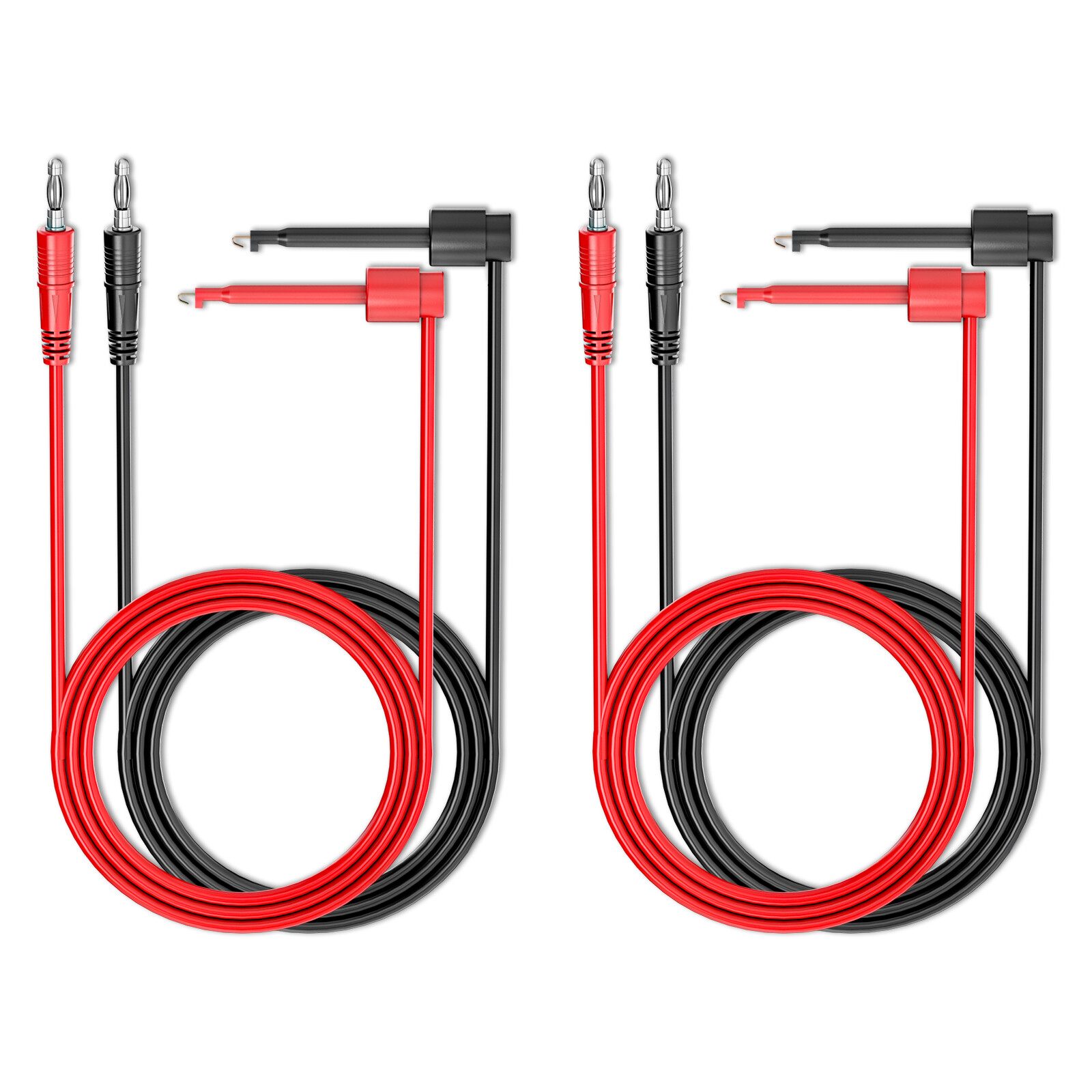 4mm Banana Plug to Mini Grabber Test Hook Clip Test Lead Cable for Multimeter