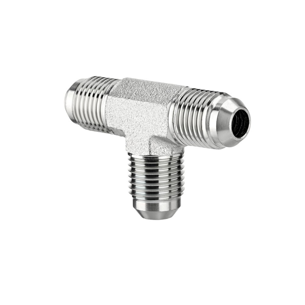 5PCS JIC Male 37° Flare Union Tee Hydraulic Fittings 3/8″ JIC Male x Male x Male