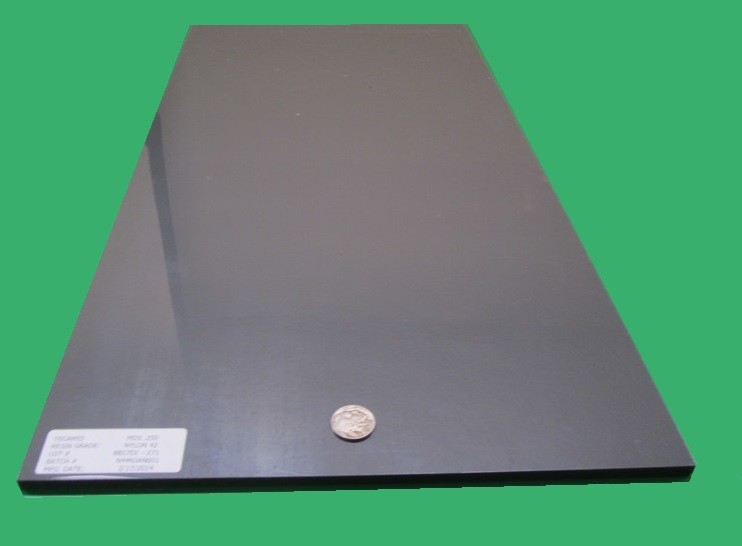 Nylon 6/6 Nylatron Lubricated Sheet (1/4″) – .250″ x 12″ x 24″