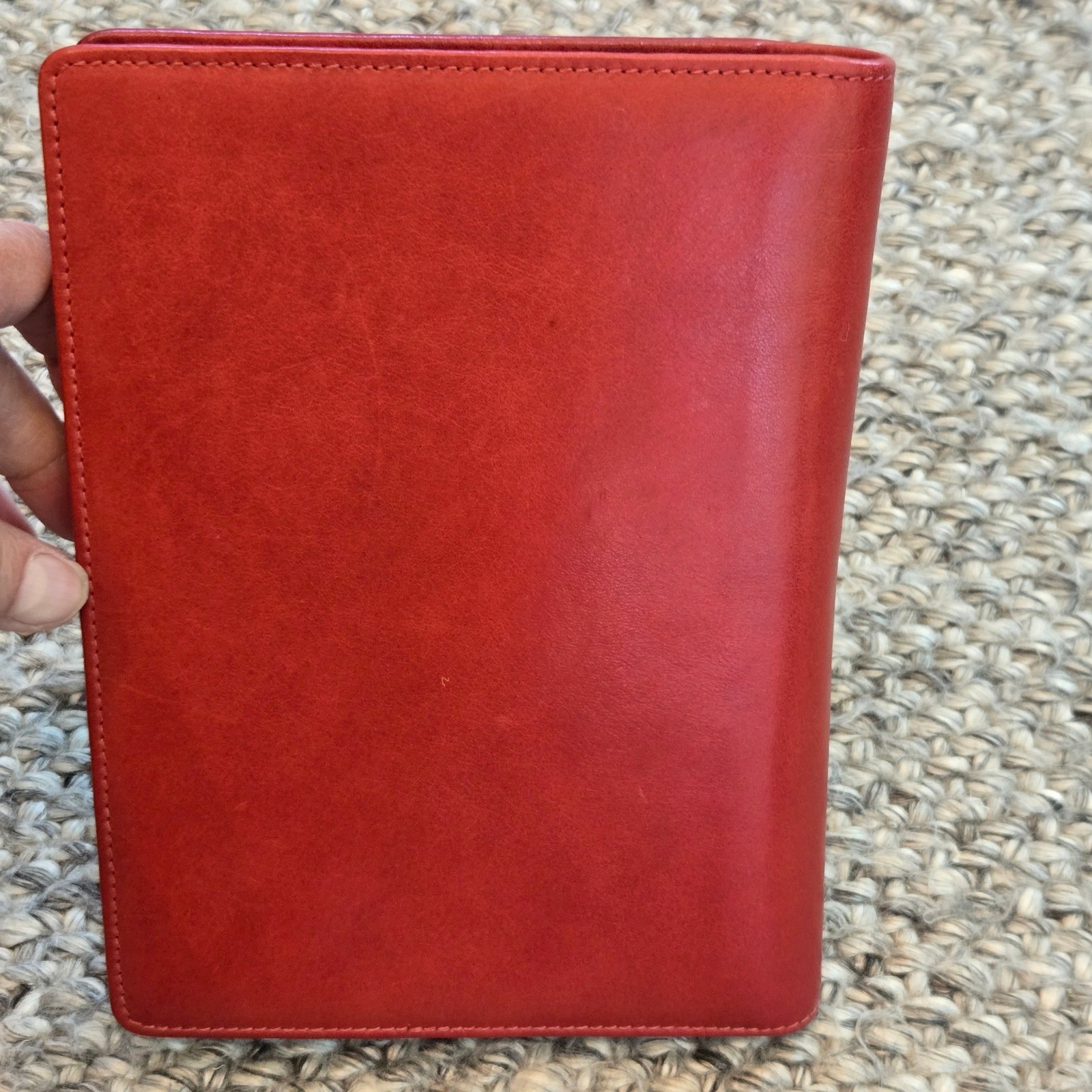 Coach Notebook Planner Organizer Notepad 6 x 8.5″ Red Leather Address Portfolio