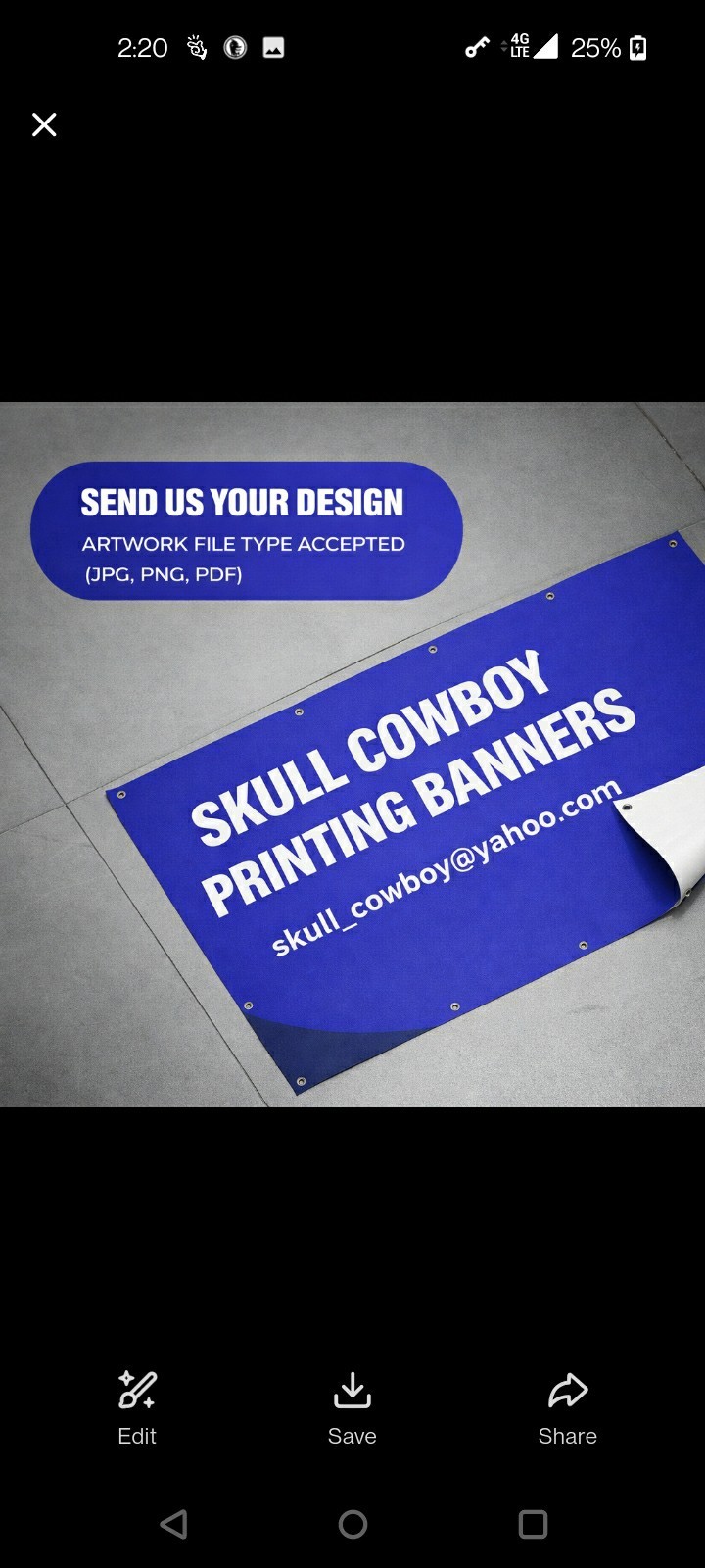 144″ x 36″ Design Ready Files Only* Vinyl Banner-Premium 13oz Matte -Grommets