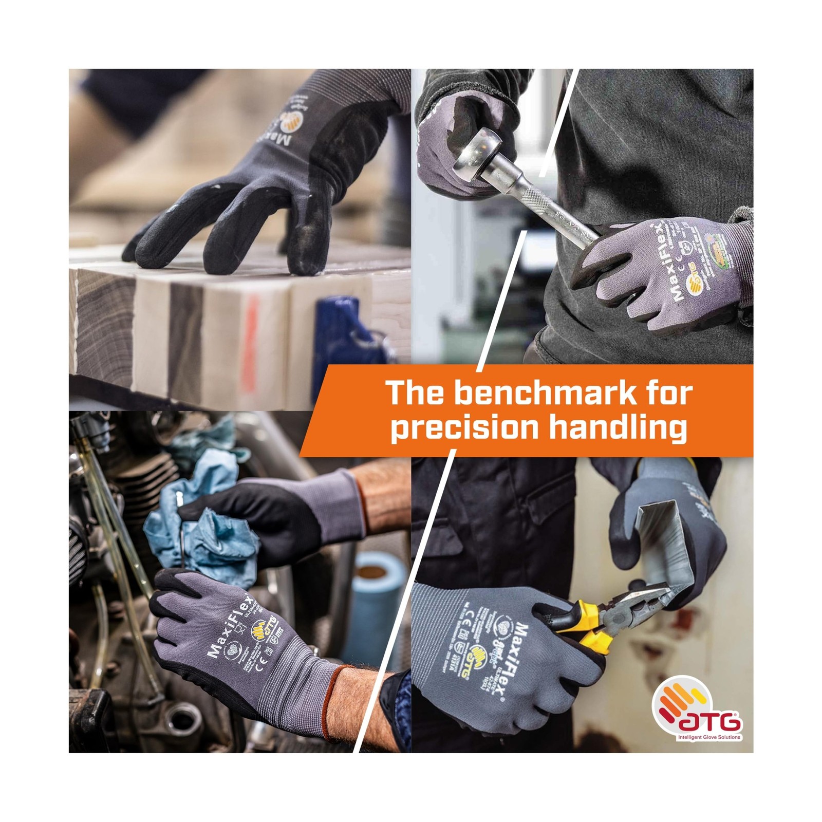 ATG MaxiFlex PIP 34-874/M MaxiFlex Ultimate, Foam Nitrile Palm Coated Gloves,…