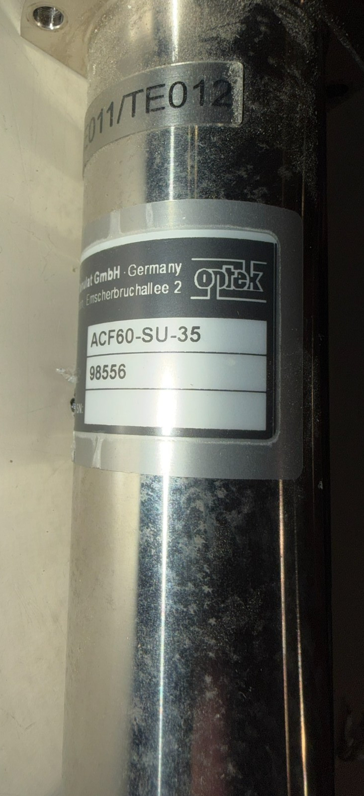 Optek ACF60-SU-35 Inline Flow Cell / Measuring Cell, Stainless Steel (Used)