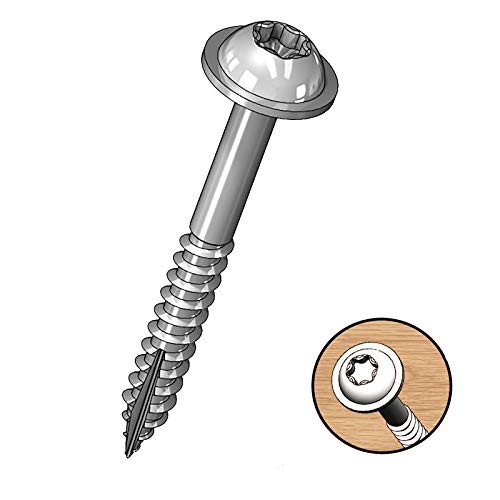 Milescraft 5203 Wood Pocket Hole Screws – #7 1 Count (Pack of 100), As shown